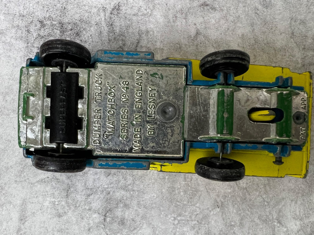 🔥🔥🔥Matchbox Transitional Superfast No.48 Dumper Truck Blue Cab C3🔥🔥🔥