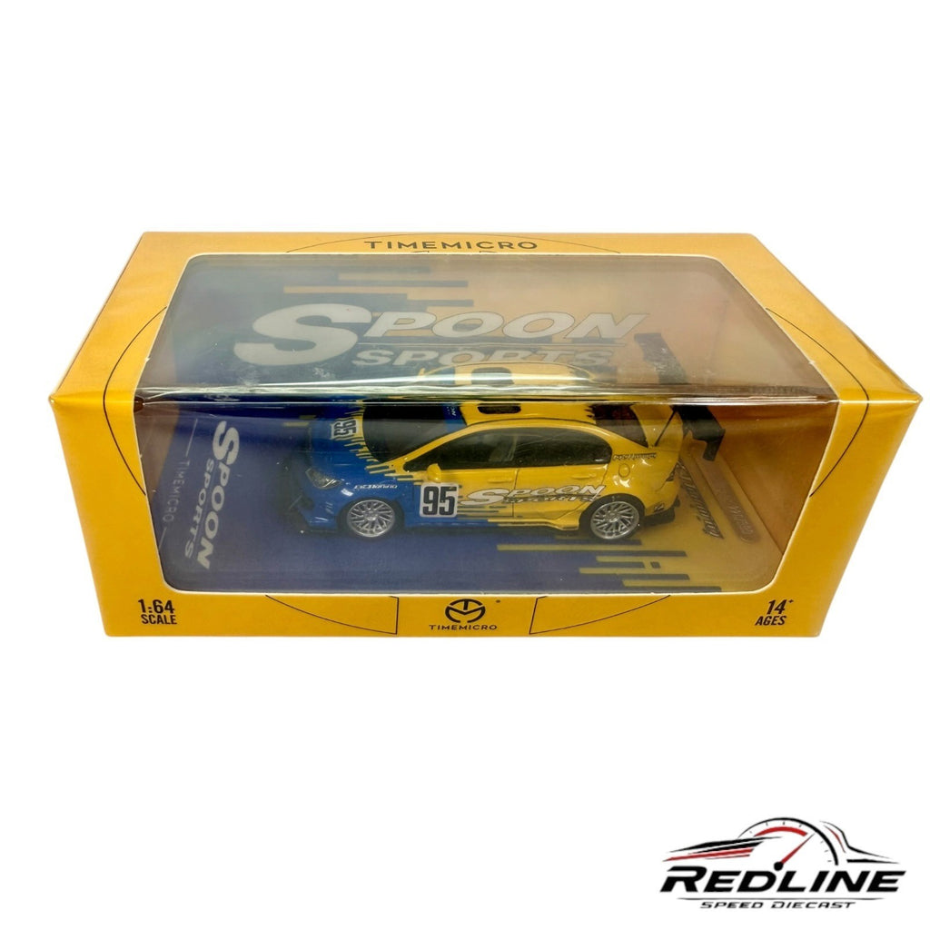 🎌TimeMicro Honda Civic Type R  #95  SPOON SPORTS Yellow/Blue H36🎌