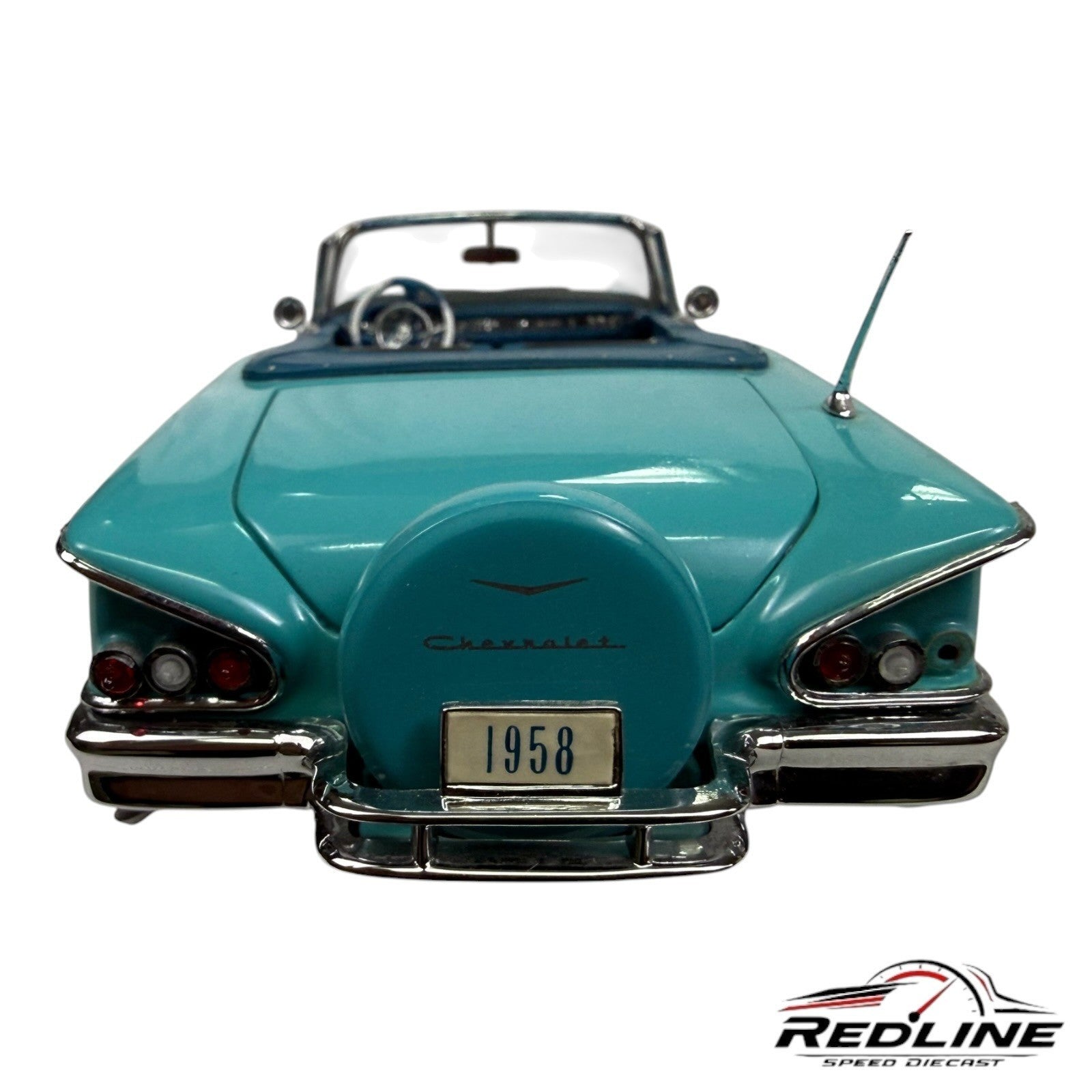 🇺🇸Danbury Mint 1958 CHEVROLET IMPALA Turquoise 1:24🇺🇸