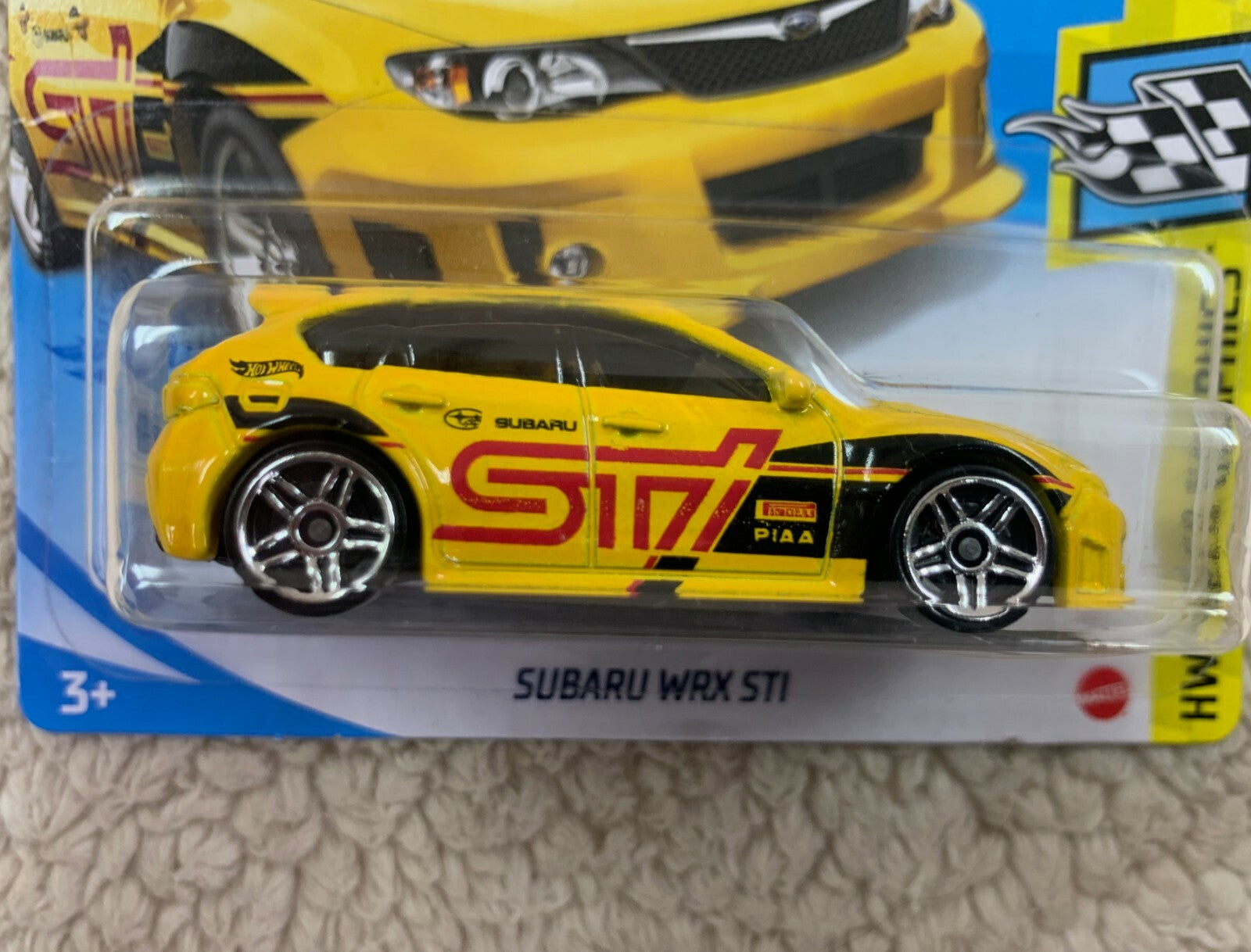 ******Hot Wheels Subaru WRX STI YELLOW 1/64 #68/250 HW Speed Graphics HW05******