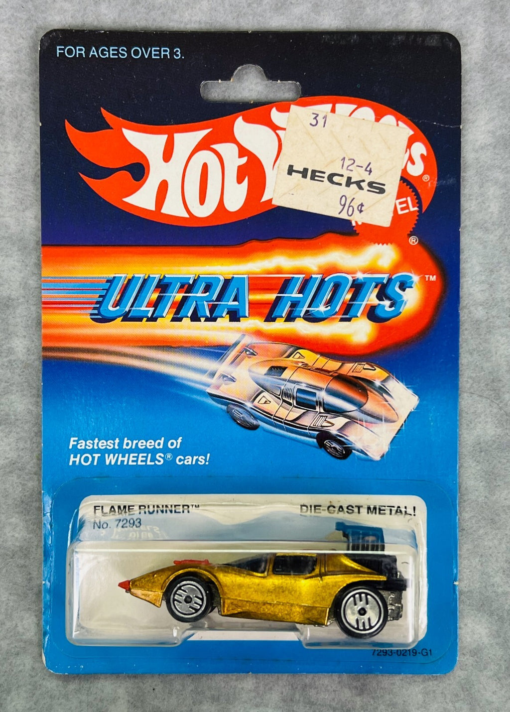🔥🔥🔥1983 Hot Wheels Ultra Hots Flame Runner No. 7293 H22🔥🔥🔥