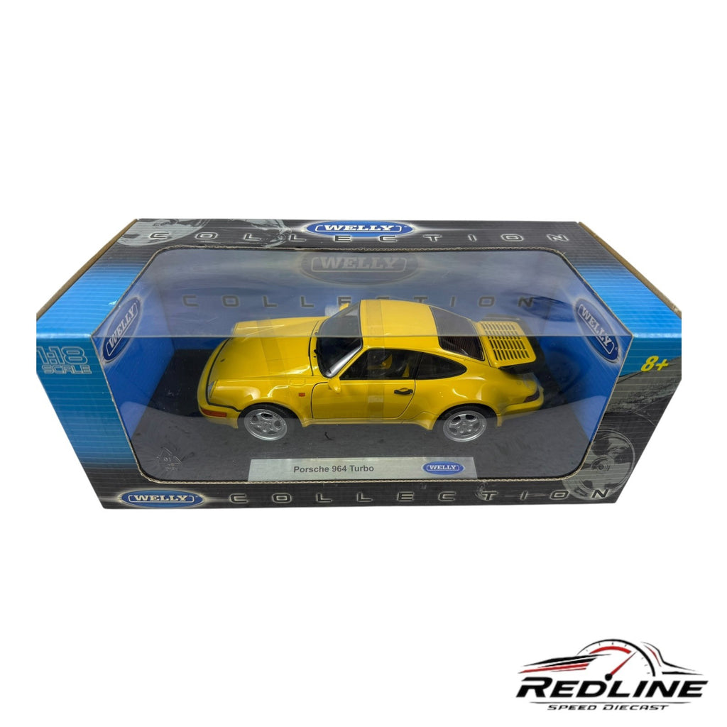 🇩🇪🇩🇪Welly Porsche 964 Yellow 1:18 A1🇩🇪🇩🇪