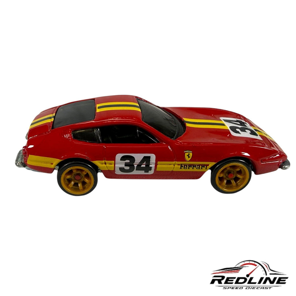 🇮🇹Hot Wheels Ferrari Racer 365 GTB4 Red/Yellow #34 C6🇮🇹