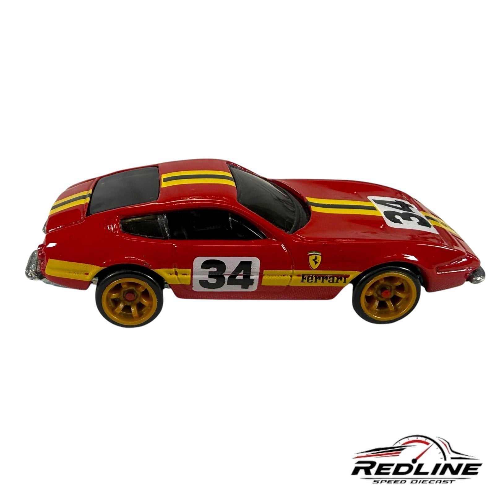🇮🇹Hot Wheels Ferrari Racer 365 GTB4 Red/Yellow #34 C6🇮🇹