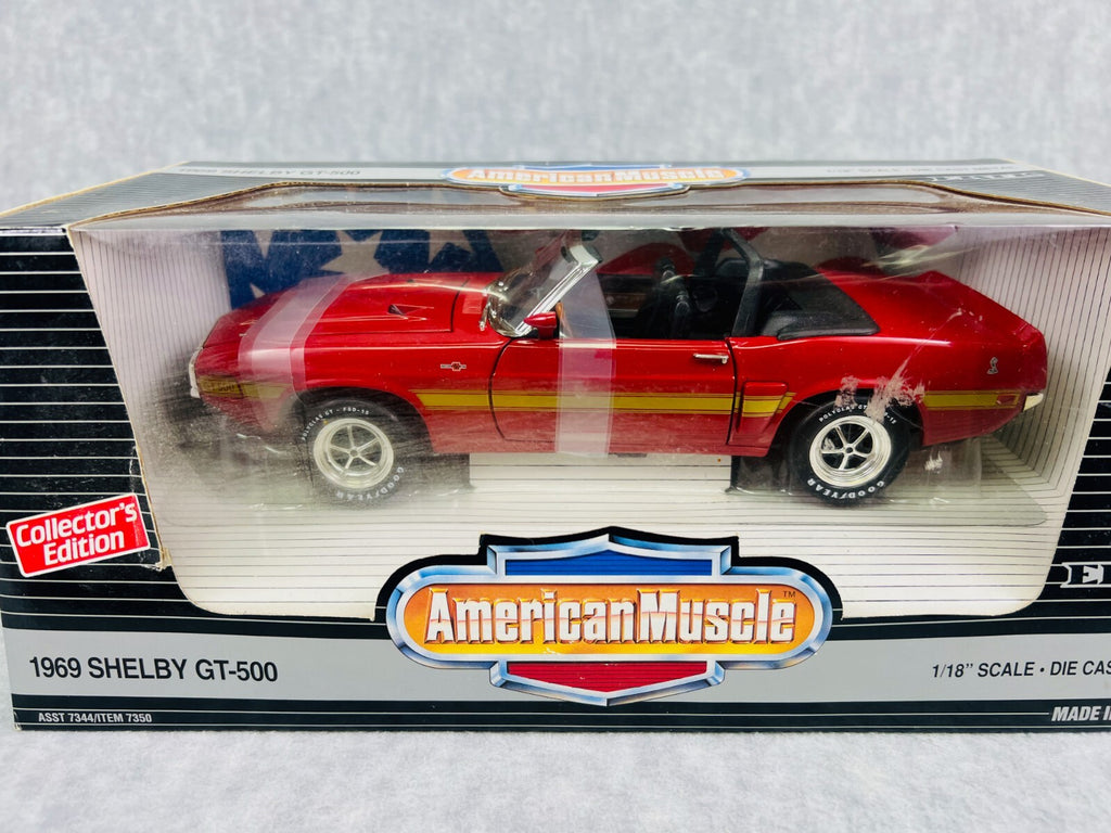 🐎🐎🐎ERTL American Muscle 1969 SHELBy  GT-500 Red 1:18 Scale🐎🐎🐎