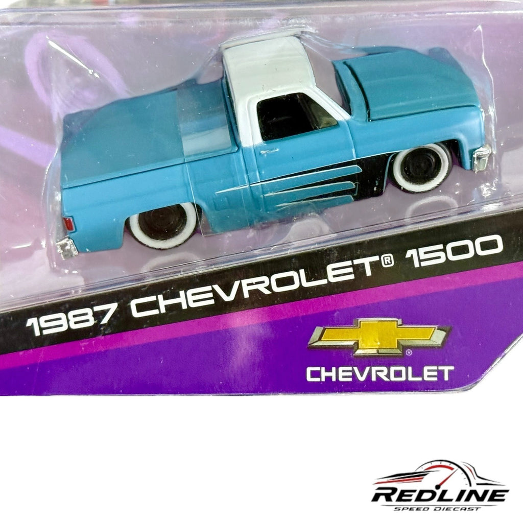 🇺🇸Maisto Design Outlaws 1987 Chevrolet 1500 1:64 Diecast Truck Blue/White H33