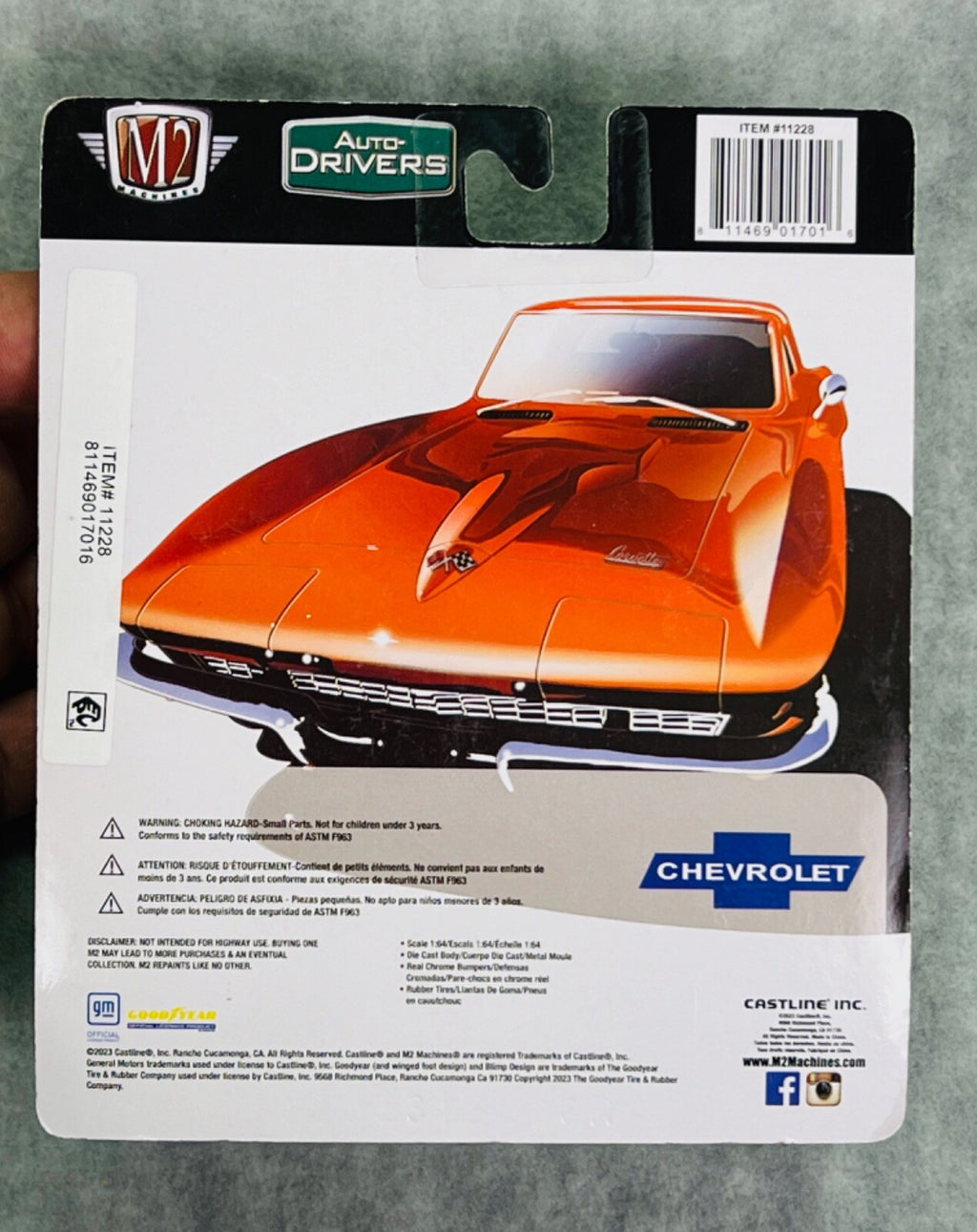 🇺🇸M2 Machines Auto Drivers 1966 Chevrolet Corvette 427 Stringray CHASE H28🇺🇸