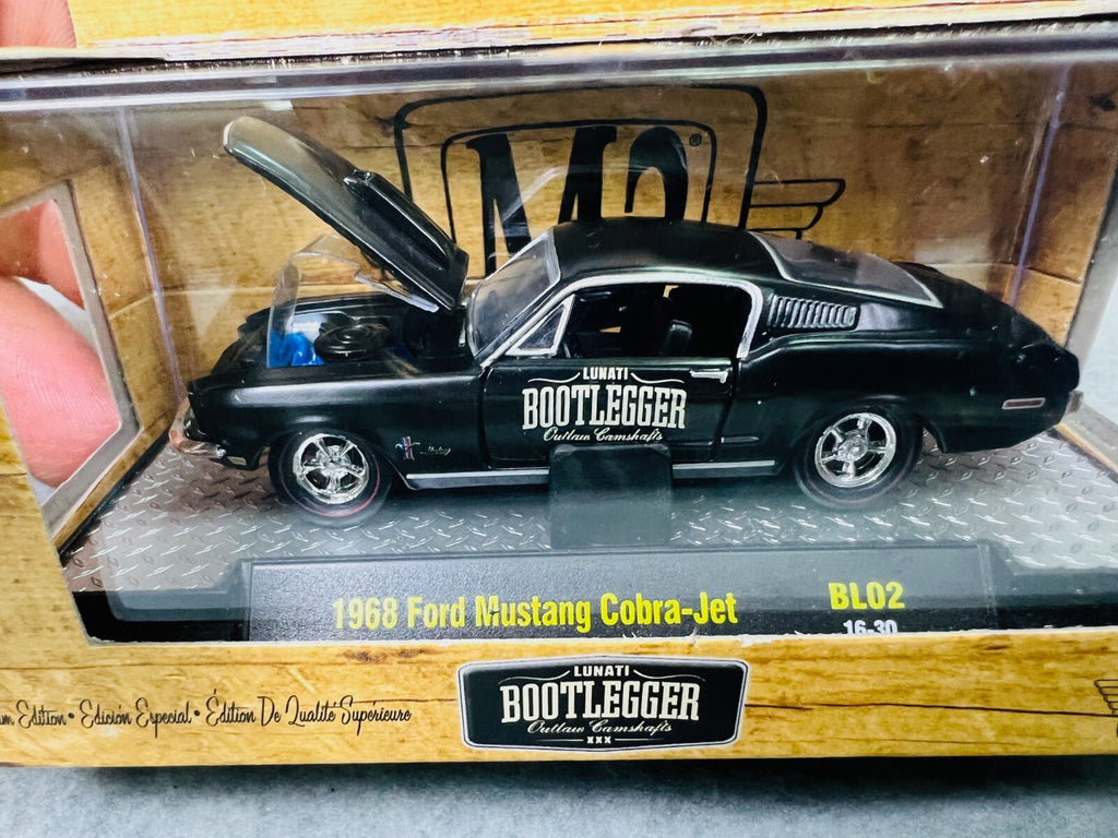 🐎🐎🐎M2 Machines Lunati Bootlegger 1968 Ford Mustang Cobra Jet Car H15🐎🐎🐎