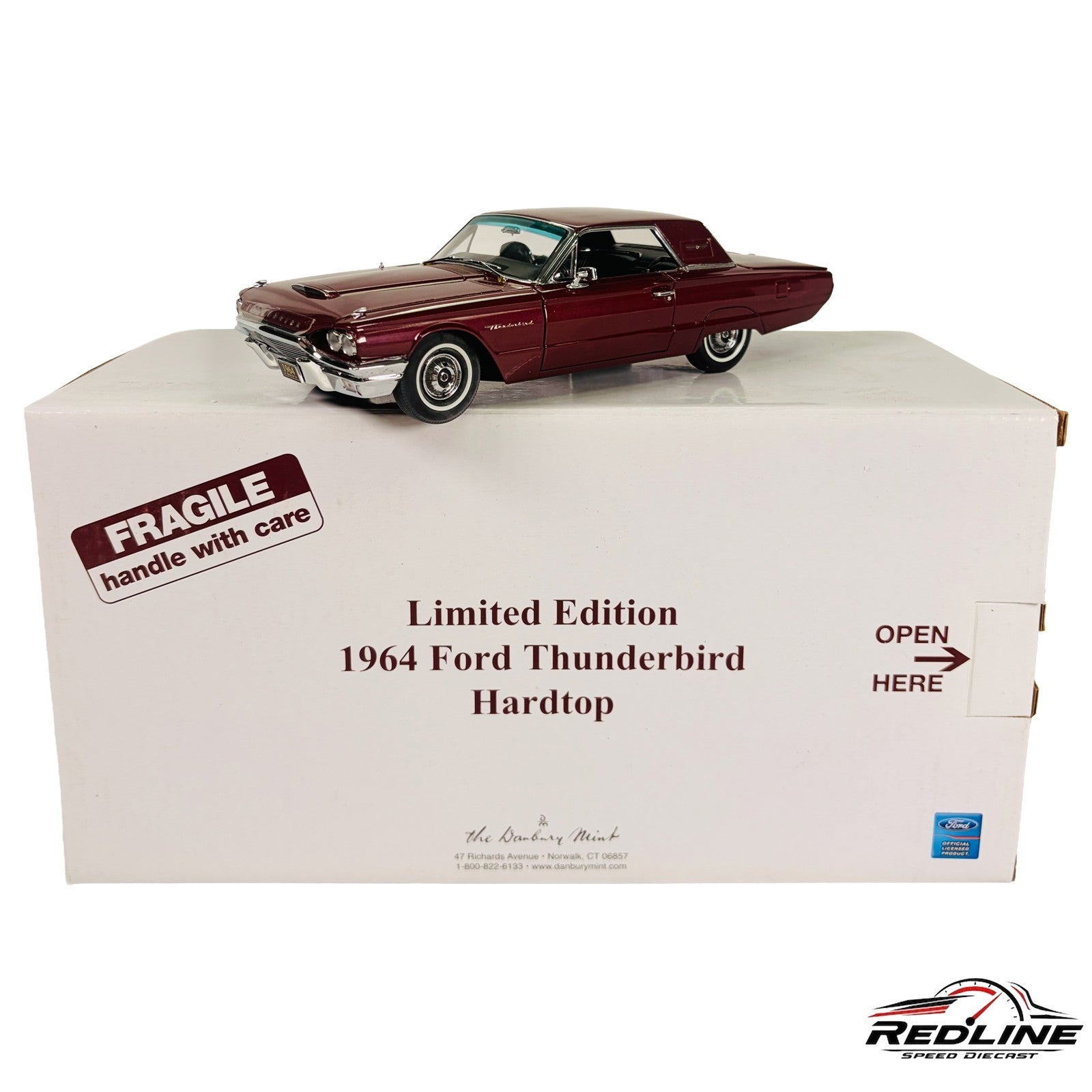 🦅🦅Danbury Mint Limited Edition 1964 Ford Thunderbird Hardtop 1:24 C2🦅🦅