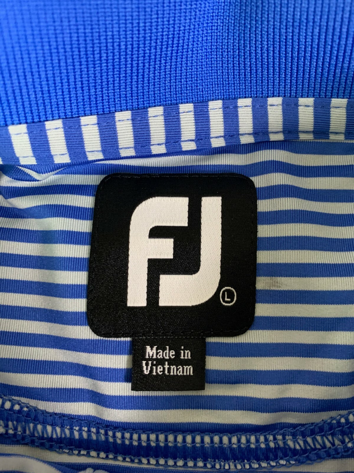 👕👕👕👕👕👕👕Mens FootJoy Polo White/Blue Stripes Size Large👕👕👕👕👕👕👕👕