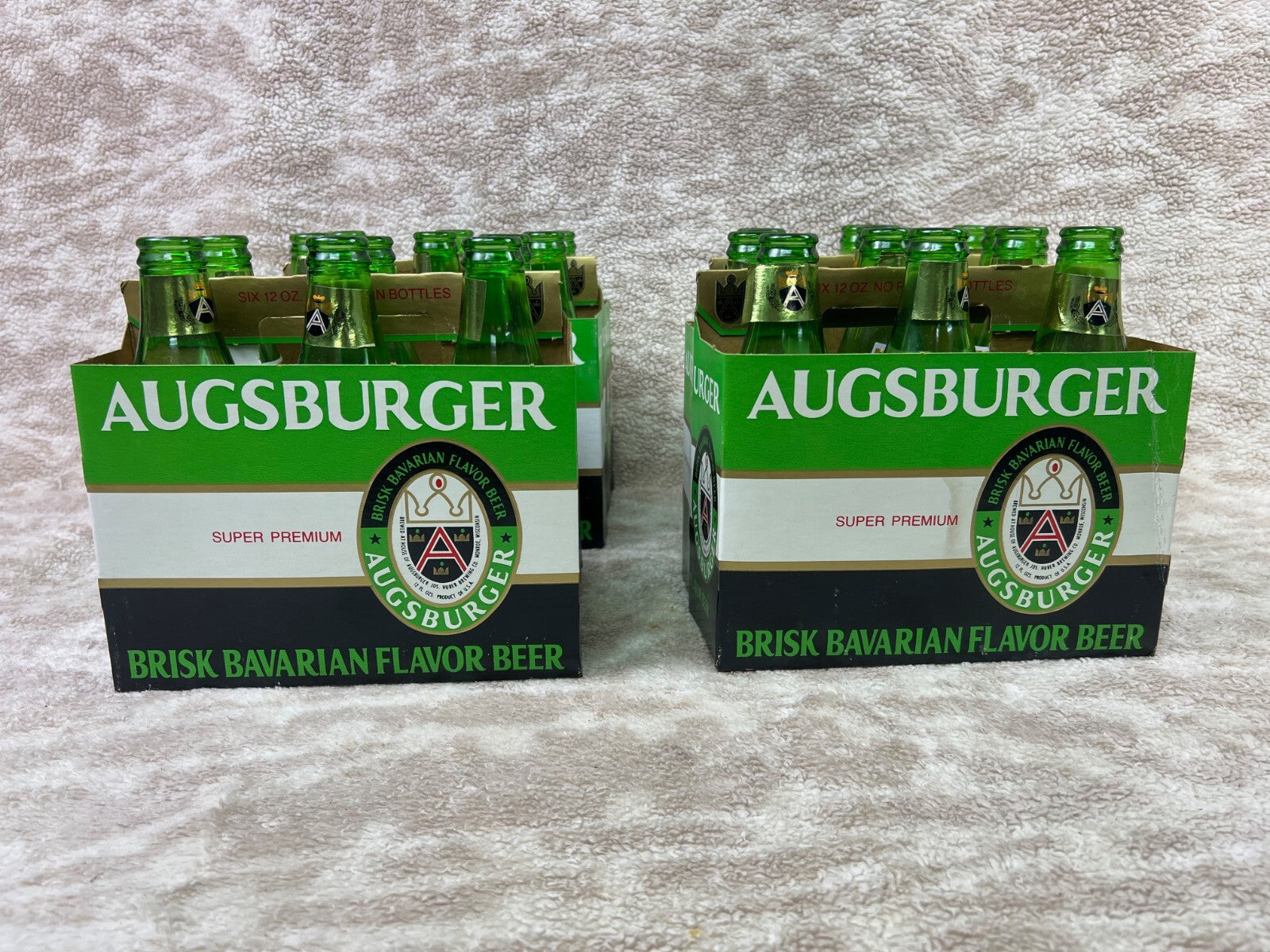 🍺🍺🍺Vintage  Augsburger  Beer Bottles 24 w/Box Pack EMPTY🍺🍺🍺
