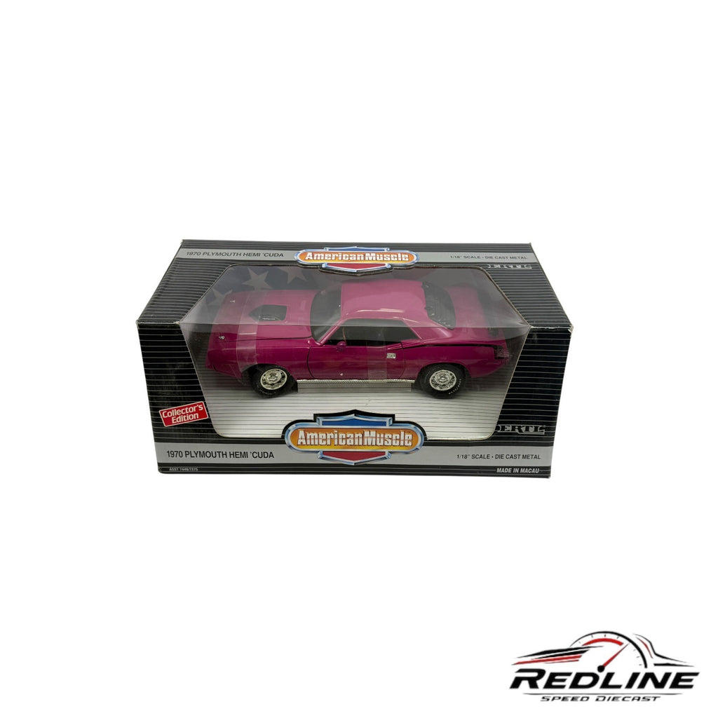 🇺🇸Ertl American Muscle 1970 Moulin Rouge Plymouth Hemi Cuda 1:18 C3🇺🇸