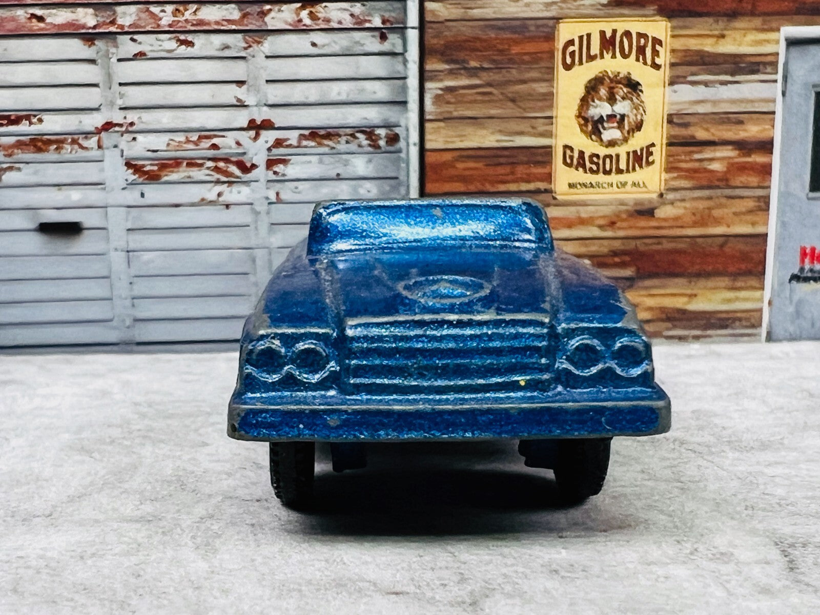 🇩🇪Vintage Tootsie Toy Die Cast Blue Convertible Mercedes Benz Car C8🇩🇪