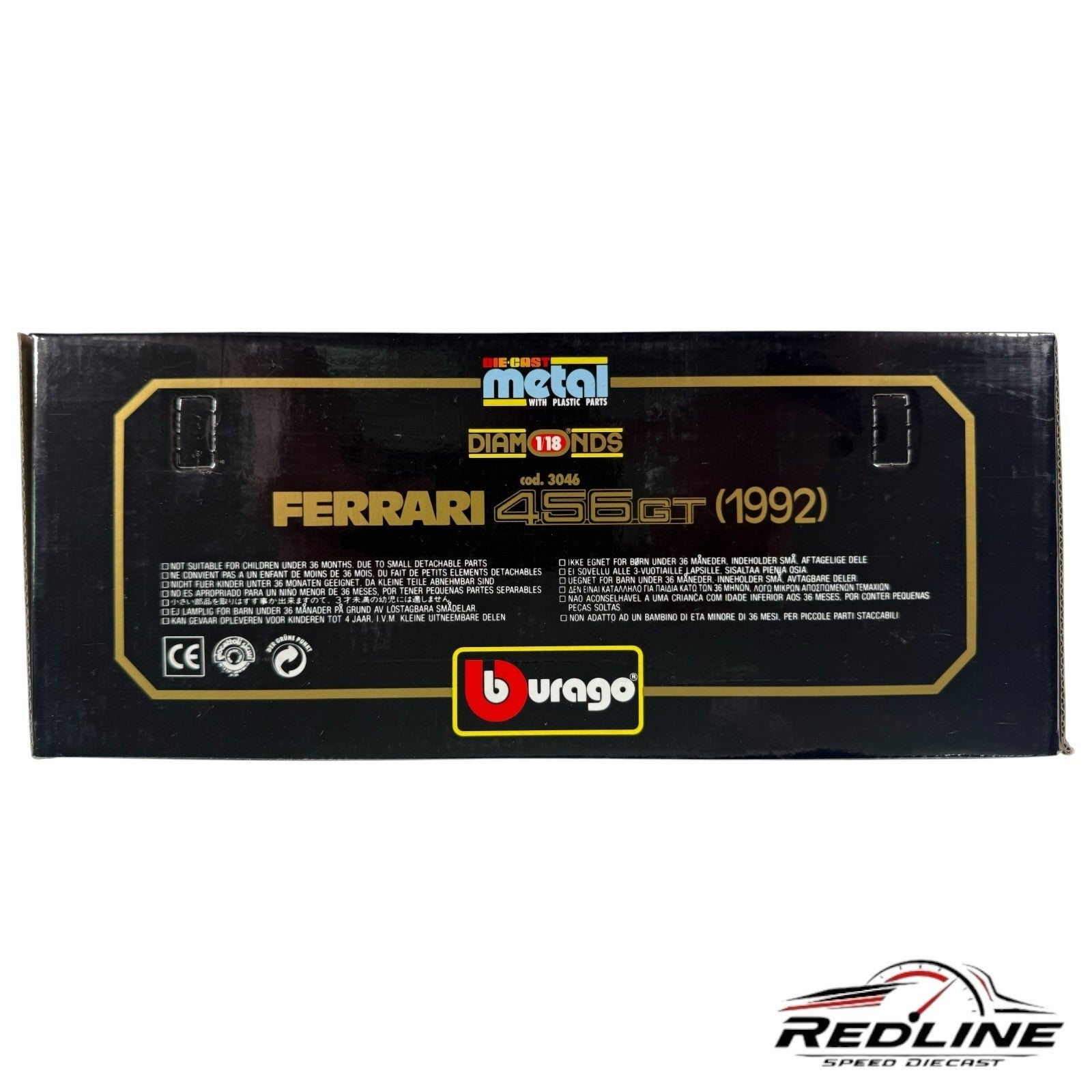 🇮🇹Bburago Diamonds 1:18 Ferrari 456 GT 1992 RED C3🇮🇹