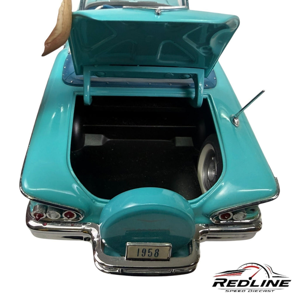 🇺🇸Danbury Mint 1958 CHEVROLET IMPALA Turquoise 1:24🇺🇸