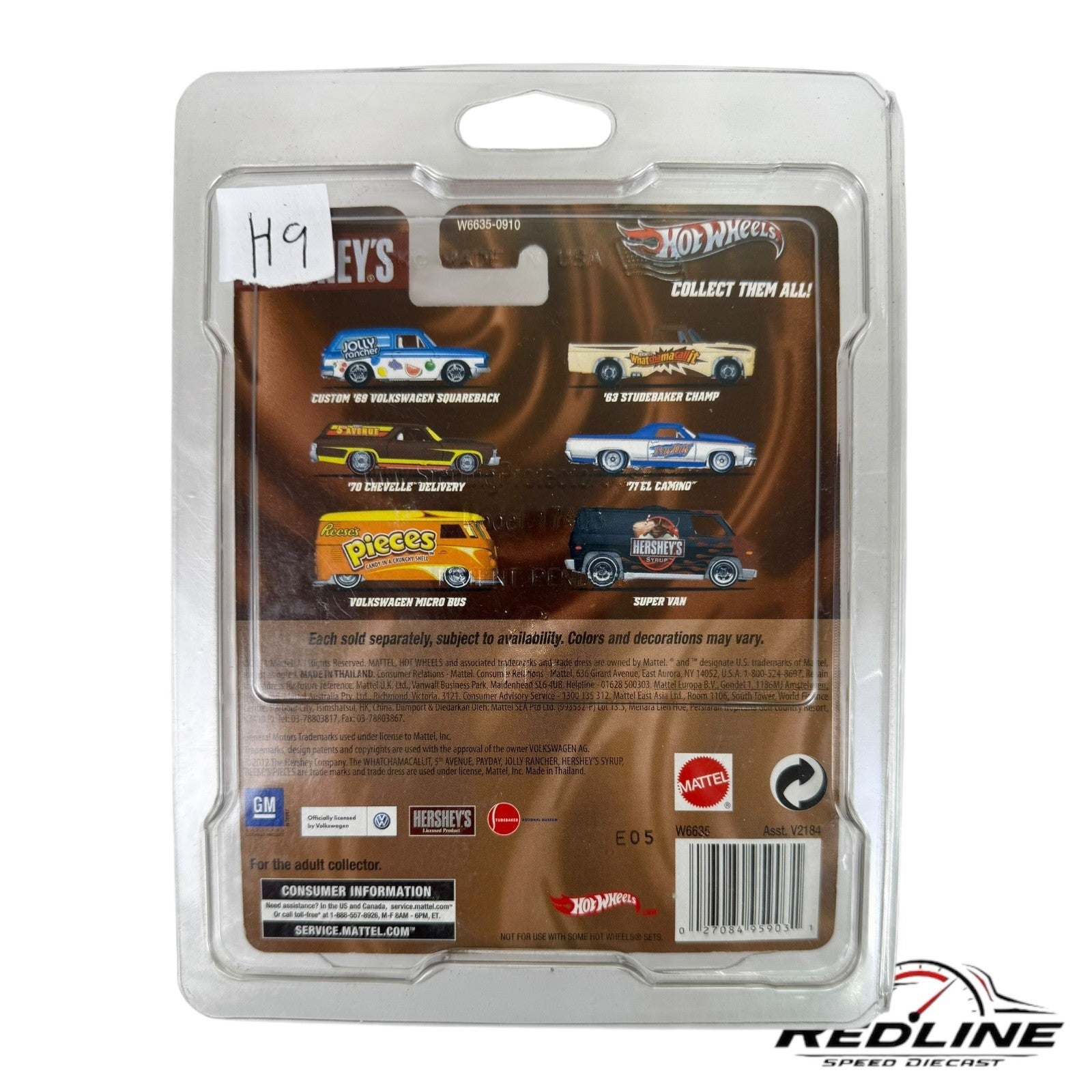 🔥🔥Hotwheels Real Riders Hershey’s Reese’s Pieces VW Micro Bus H9🔥🔥
