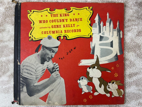 VINTAGE 1945~Columbia Records Gene Kelly THE KING WHO COULDNT DANCE 78rpm +Book
