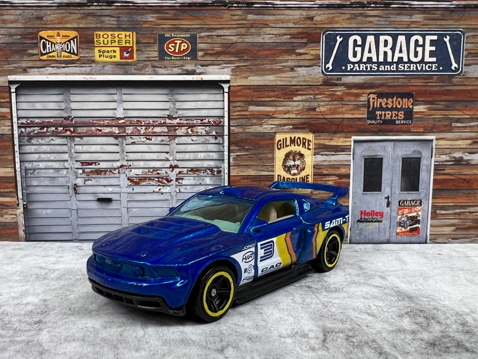 🐎🐎🐎🐎Hot Wheels  Blue  Custom '12 Ford Mustang 🐎🐎🐎🐎