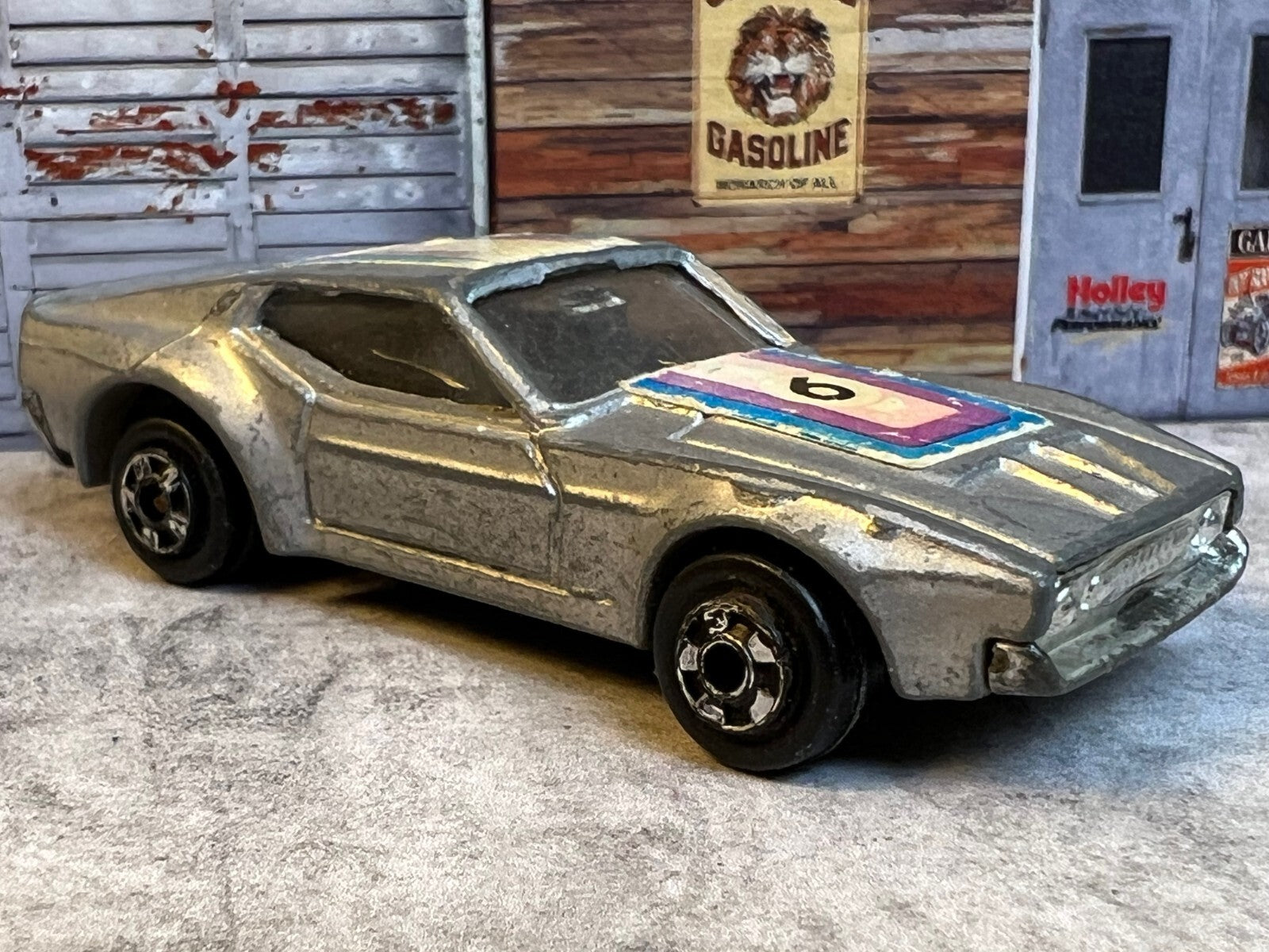 🐎Vintage Zee Zylmex D49 Ford Mustang #6 Silver  Diecast Toy Car Hong Kong C7🐎