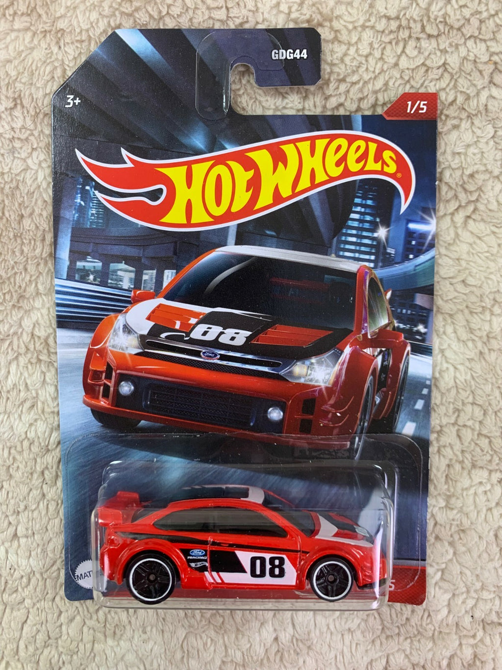 Hot Wheels 1:64 Diecast Walmart Cult Racers Series - #1/5 Red '08 Ford Focus HW5