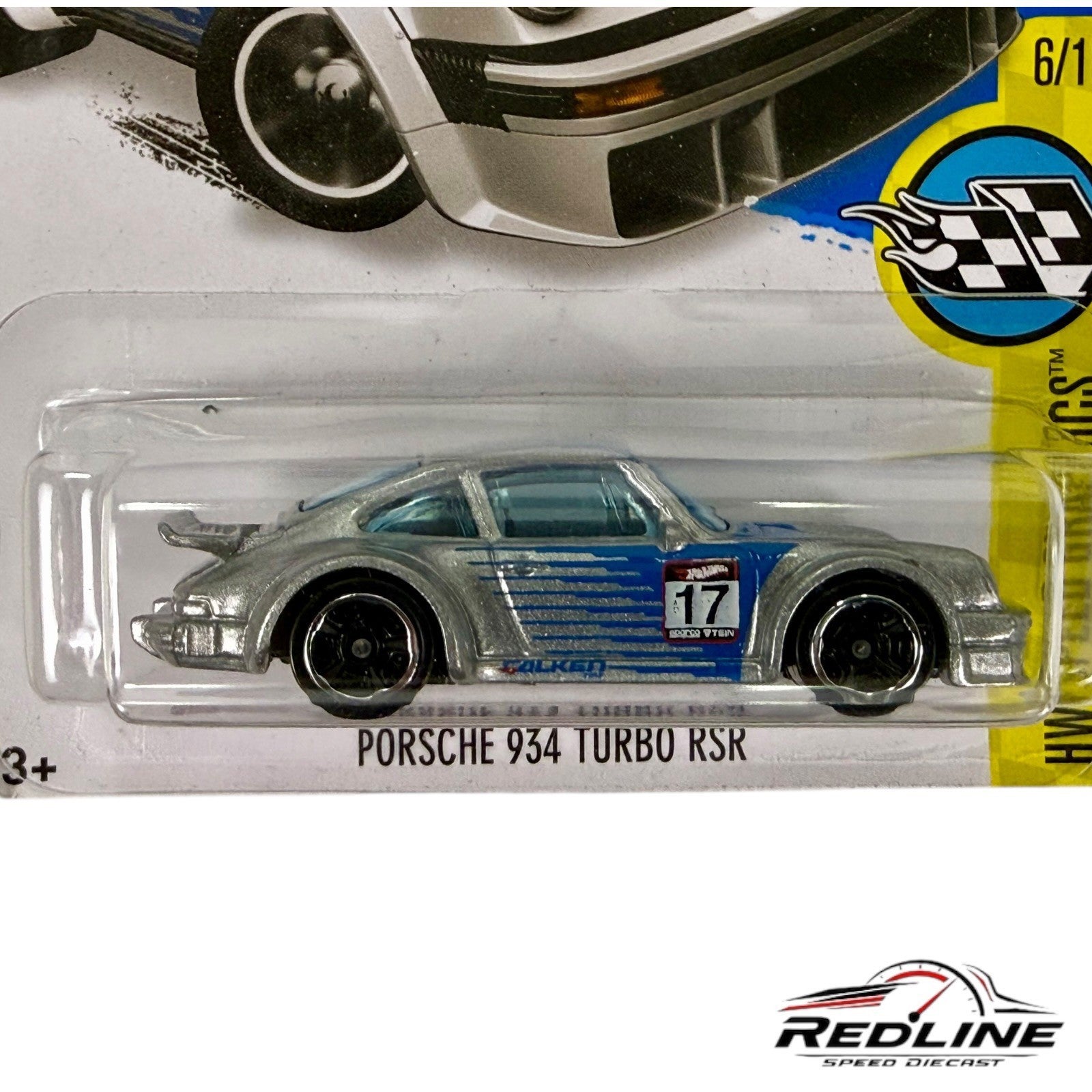 🇩🇪Hot Wheels Porsche 934 Turbo RSR Silver Falken Tire Livery Speed Graphics H6