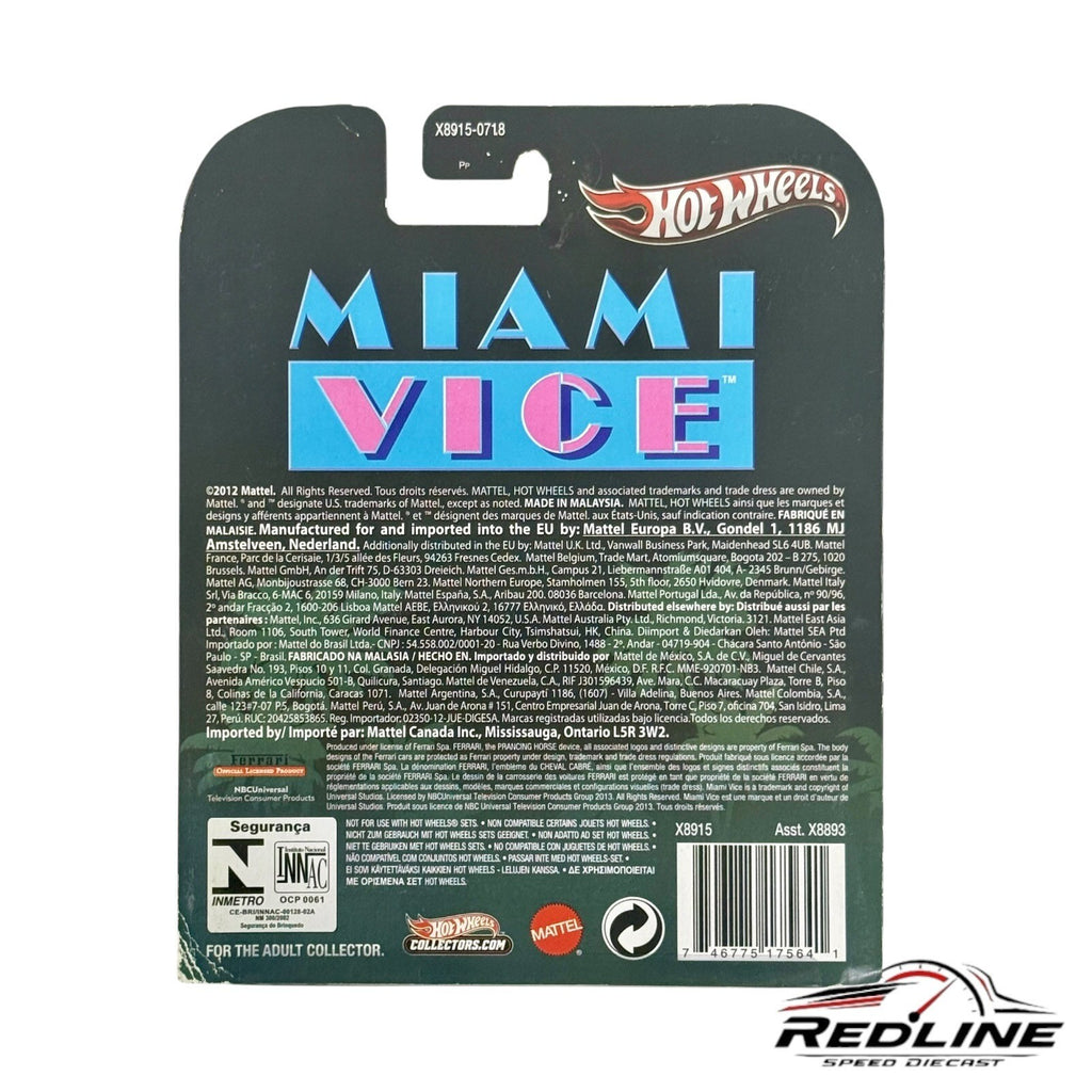 🇮🇹🇮🇹Hot Wheels Miami Vice FERRARI F512 M Retro Entertainment White🇮🇹🇮🇹