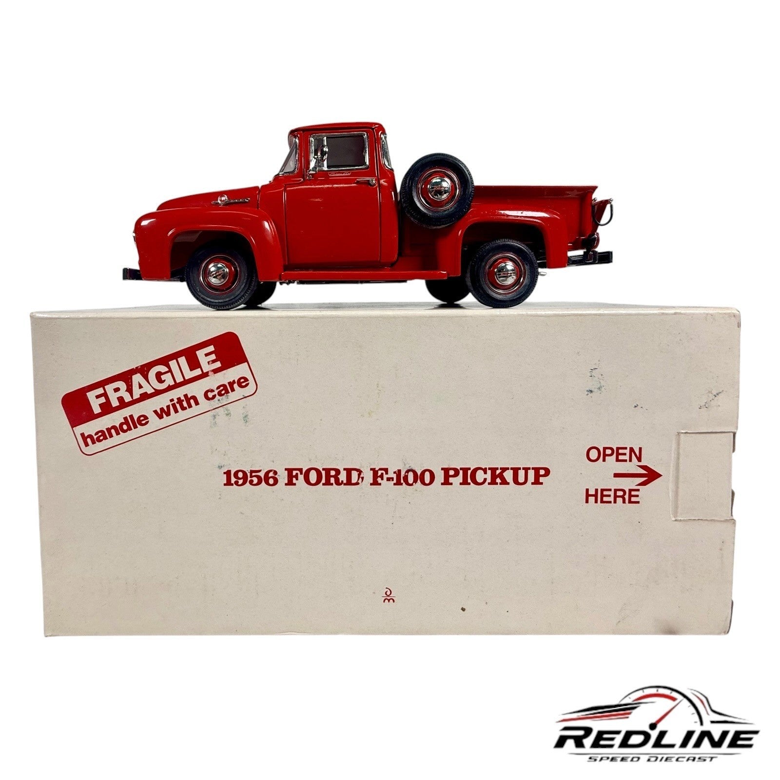 🇺🇸Danbury Mint 1956 Ford F-100 Pickup Red 1:24 C2🇺🇸