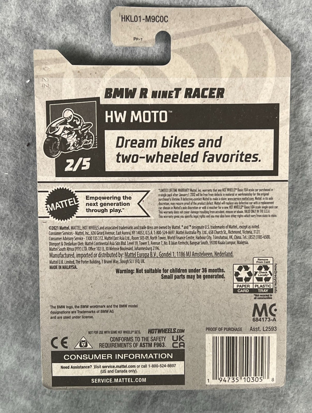 🔥🔥🔥Hot Wheels BMW R NineT Racer Blue #68 HW Moto Treasure Hunt HW21🔥🔥🔥