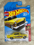 🇺🇸🔥🔥🔥🔥Hot Wheels 2018 HW Flames ’55 Chevy Yellow HW18🔥🔥🔥🔥🇺🇸