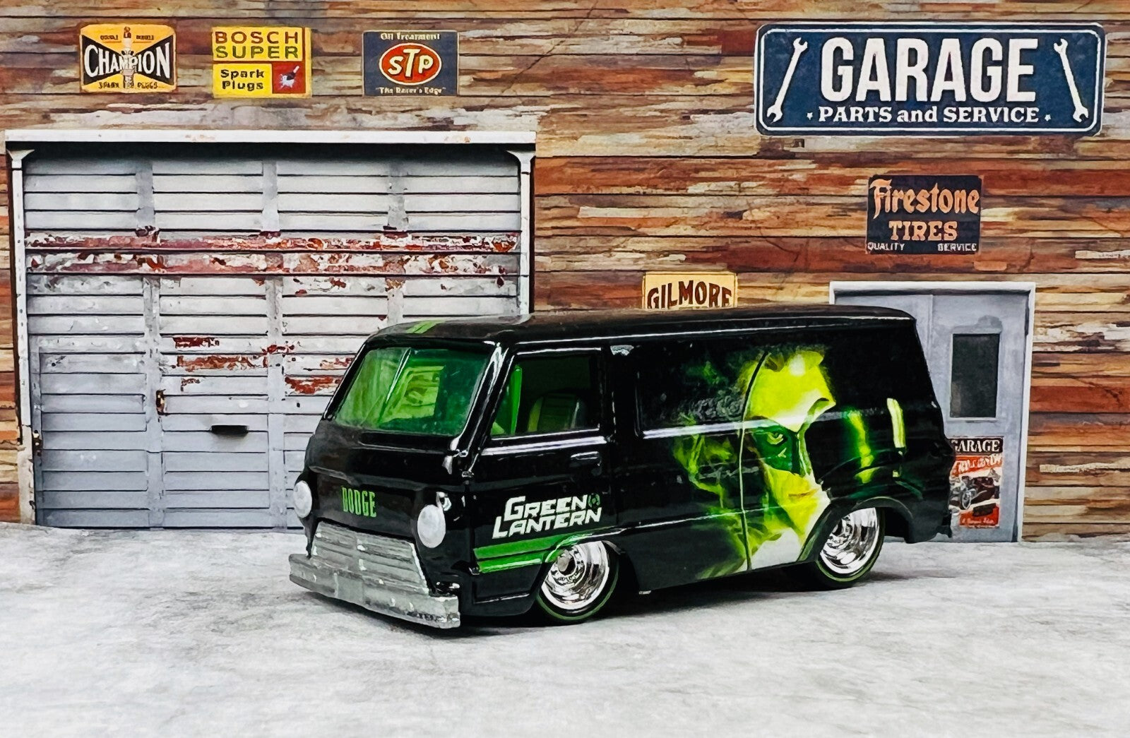 🇺🇸🇺🇸🇺🇸 Hotwheels '66 Dodge A100 Green Lantern C23🇺🇸🇺🇸🇺🇸