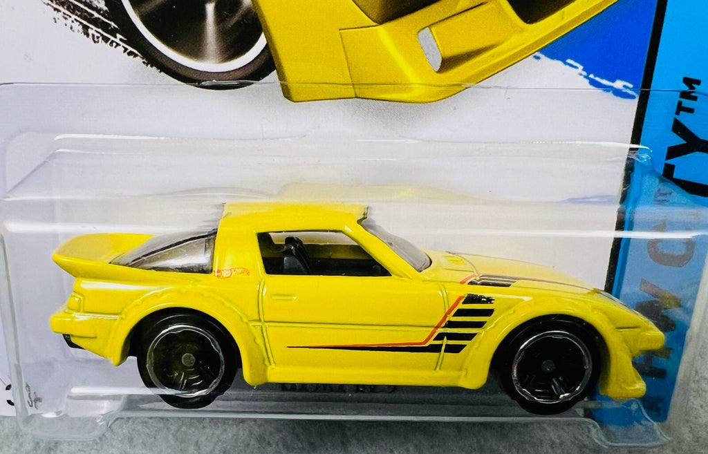 🎌🎌🎌Hot Wheels Mazda RX-7 2014 HW City Yellow HW 21🎌🎌🎌