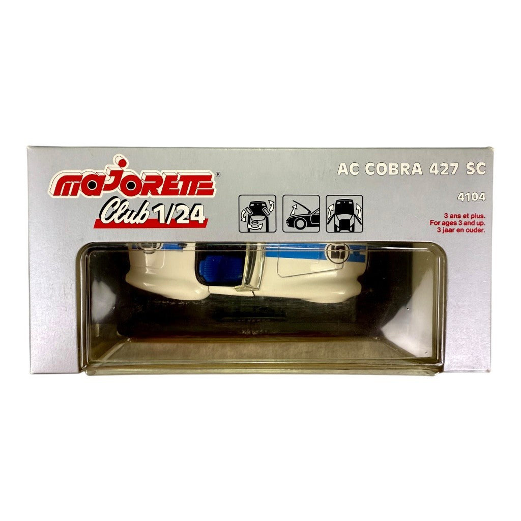 🇺🇸🇺🇸Majorette CLUB 1:24 Metal WHITE AC COBRA 427 #5🇺🇸🇺🇸