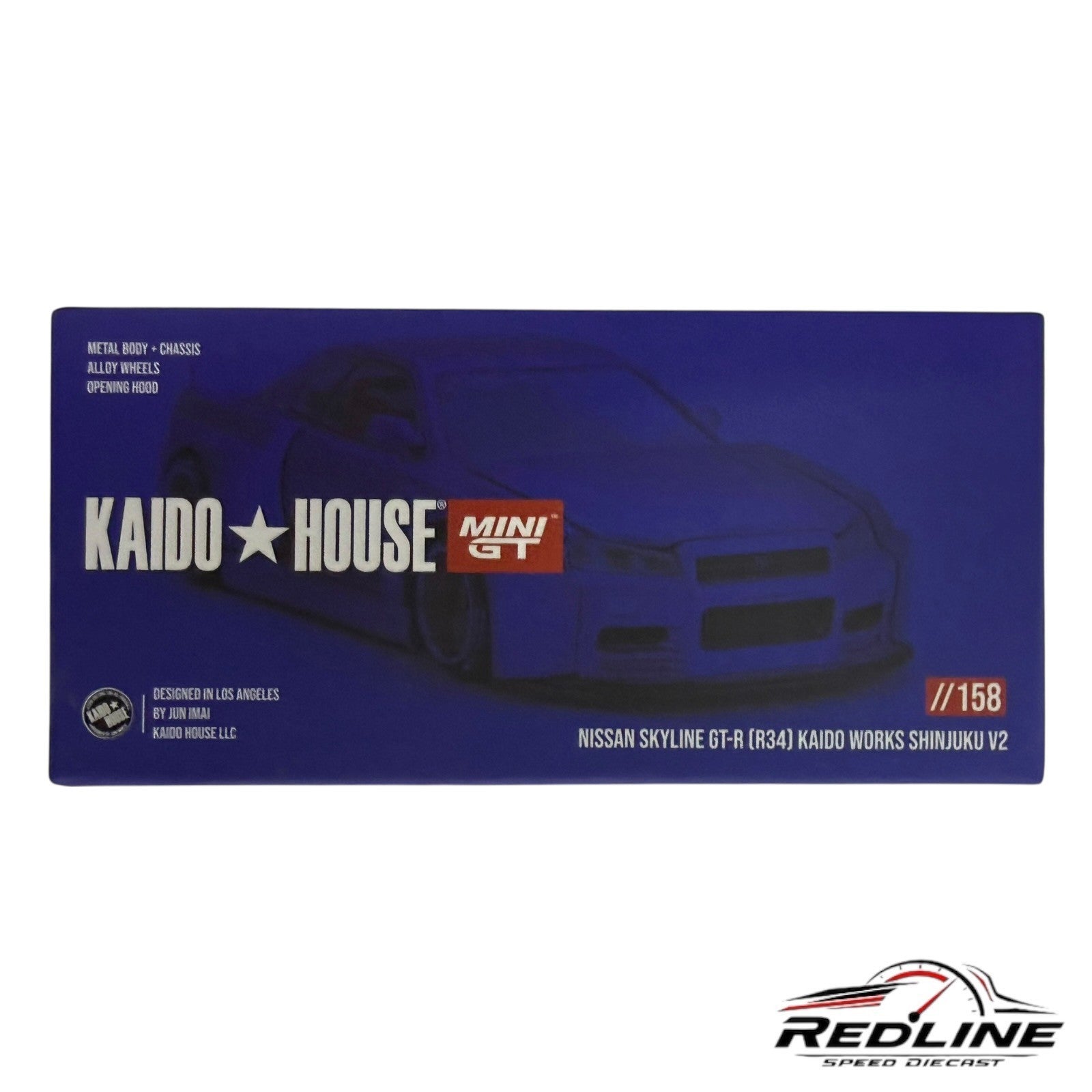 🎌Kaido House Nissan Skyline GT-R R34 Works Shinjuku V2 Blue #158 CHASE H36🎌