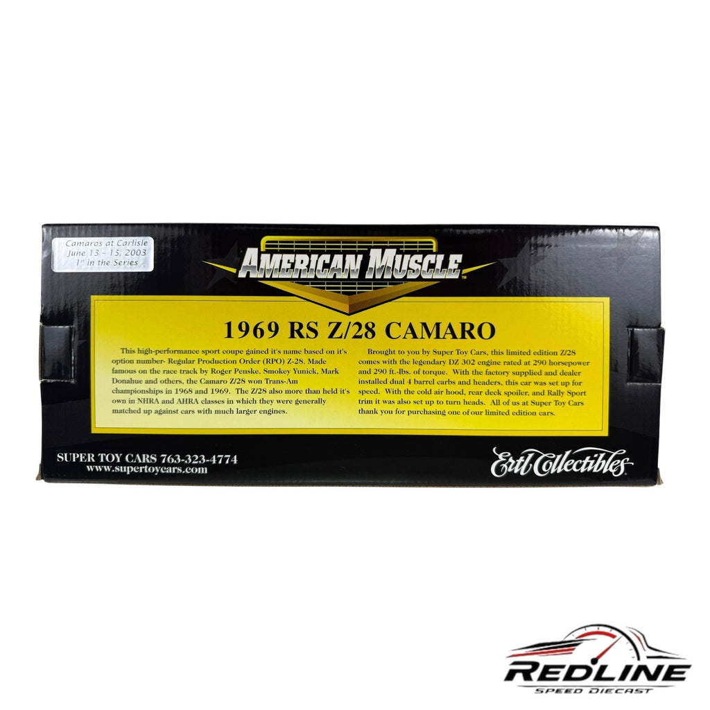 🇺🇸Ertl Super Toy Cars 1969 Camaro RS Z28 CAMAROS AT CARLISLE 1:18 GS🇺🇸