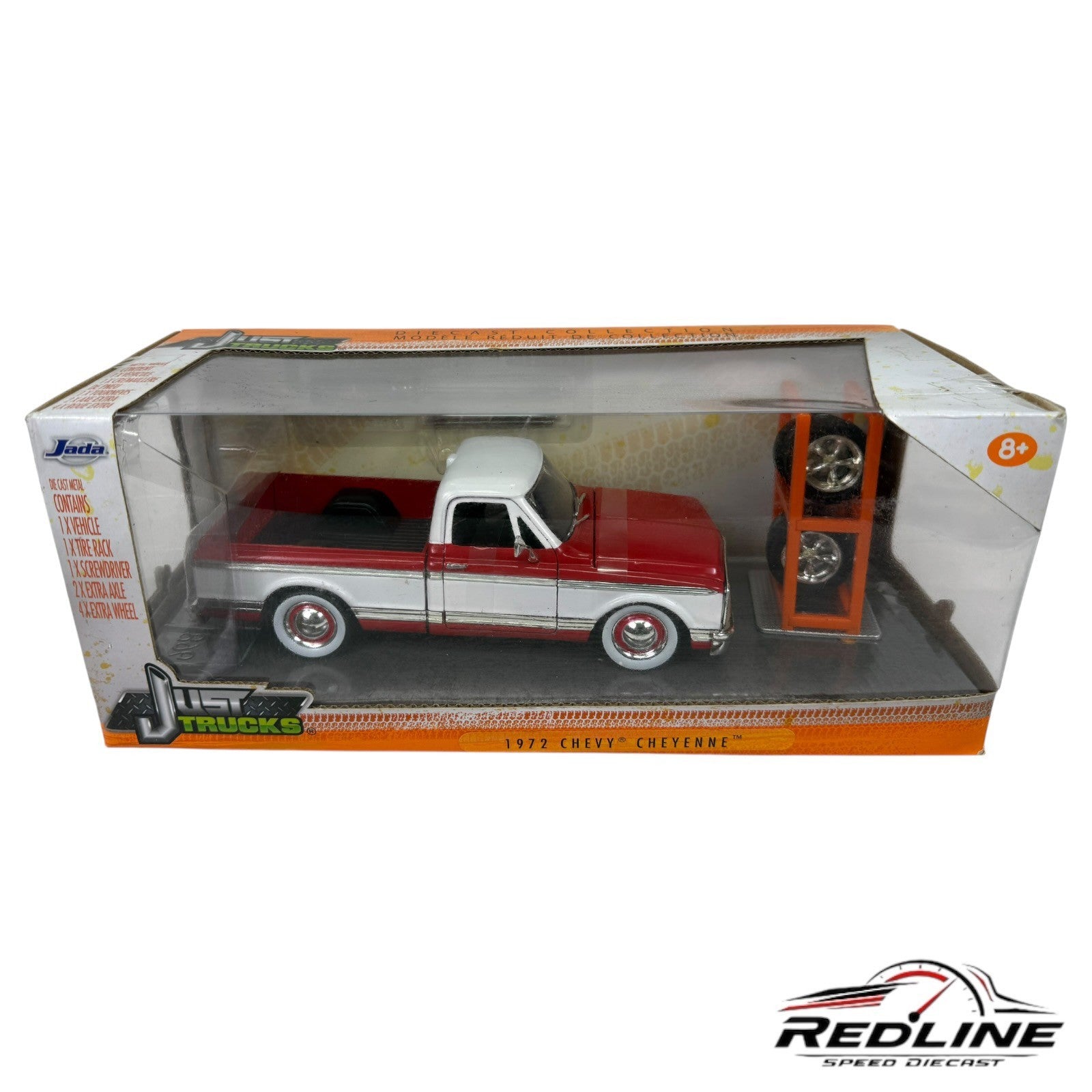 🇺🇸Jada Just Trucks 1972 Chevrolet Cheyenne Red/White 1:24🇺🇸