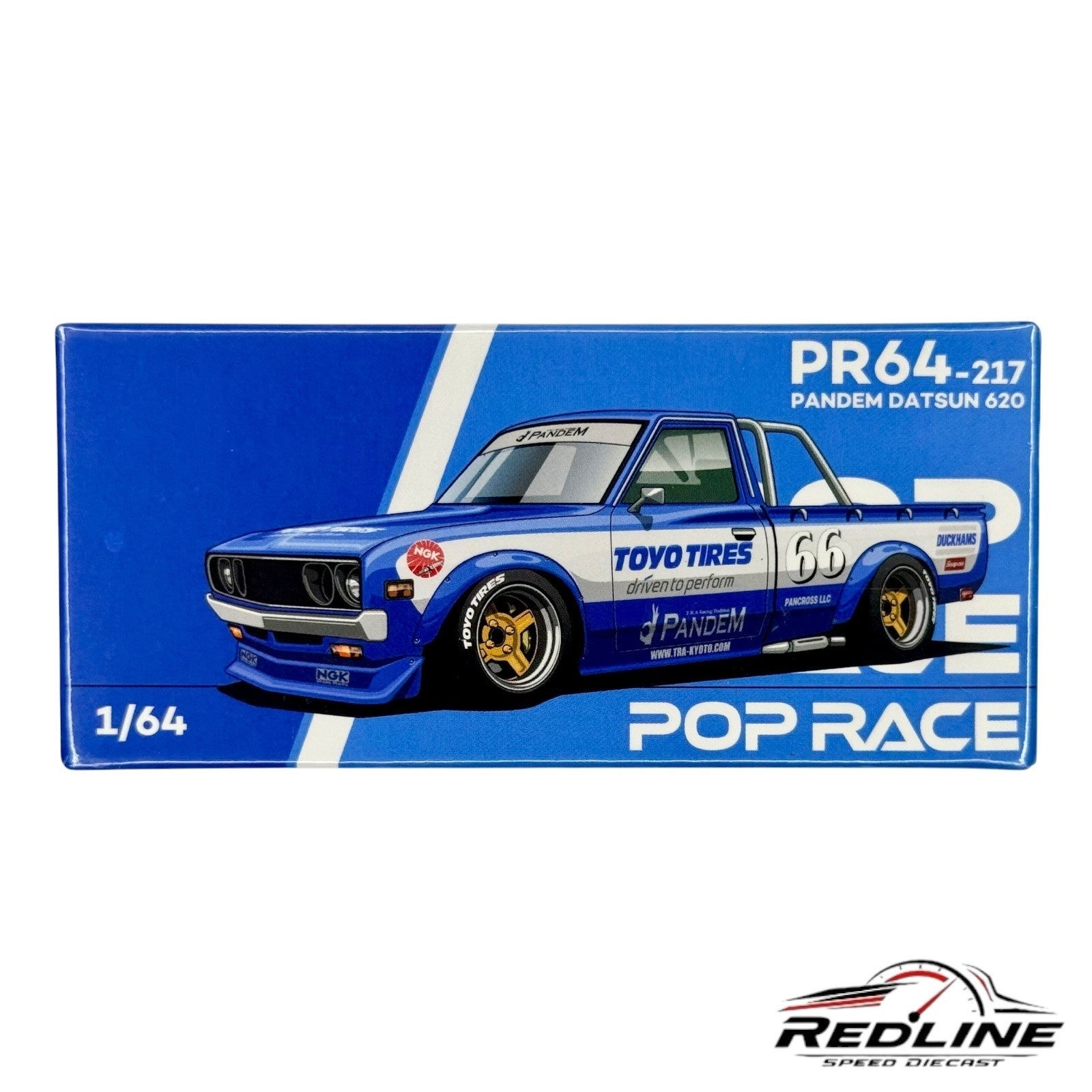 🎌🎌Pop Race Pandem Datsun 620 Truck Blue H17🎌🎌