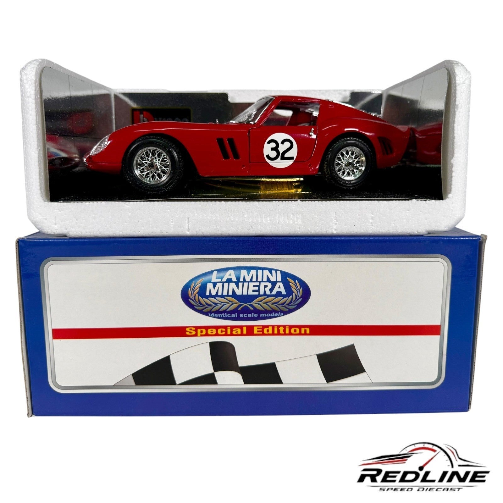🇮🇹🇮🇹La Mini Miniera Bburago Ferrari 250 GTO Red #32  1:18 C3🇮🇹🇮🇹