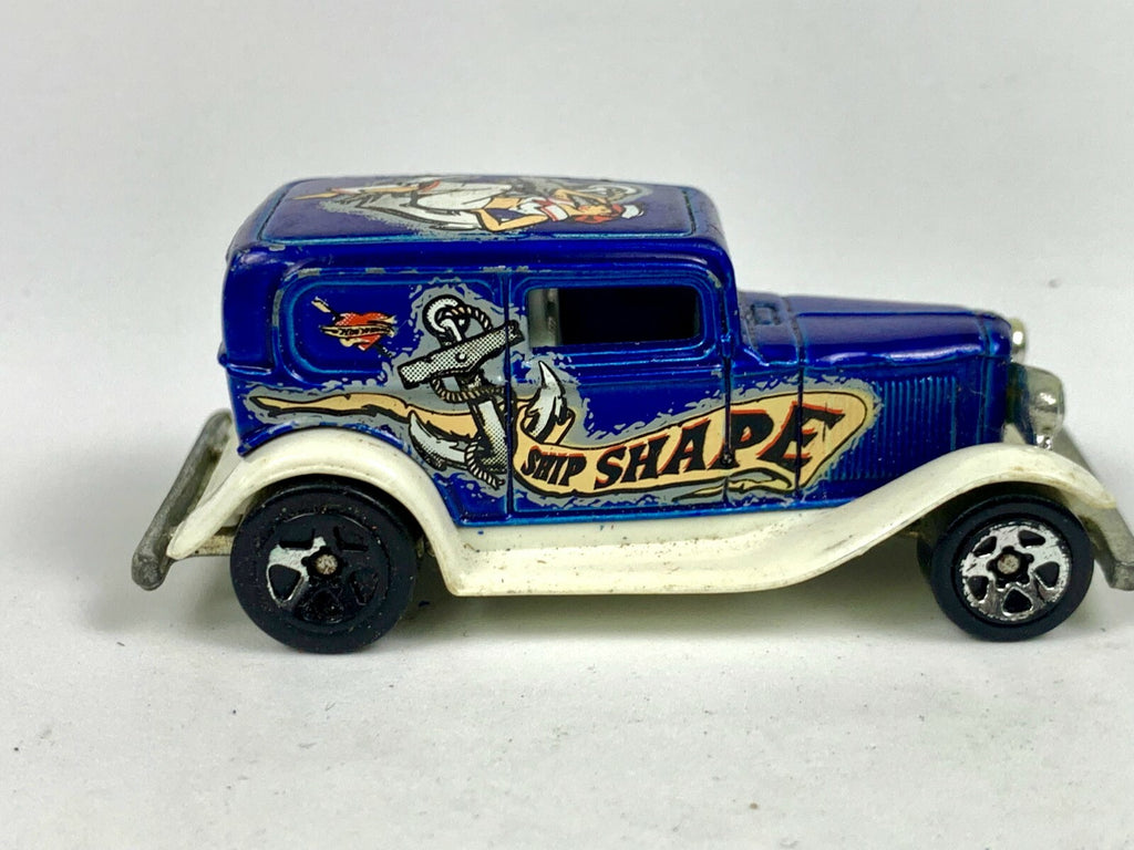 🔥🔥RARE 1934 FORD SHIP SHAPE TAT RODS aka SAILOR JOE BLUE HOT WHEELS  LOOSE🔥🔥