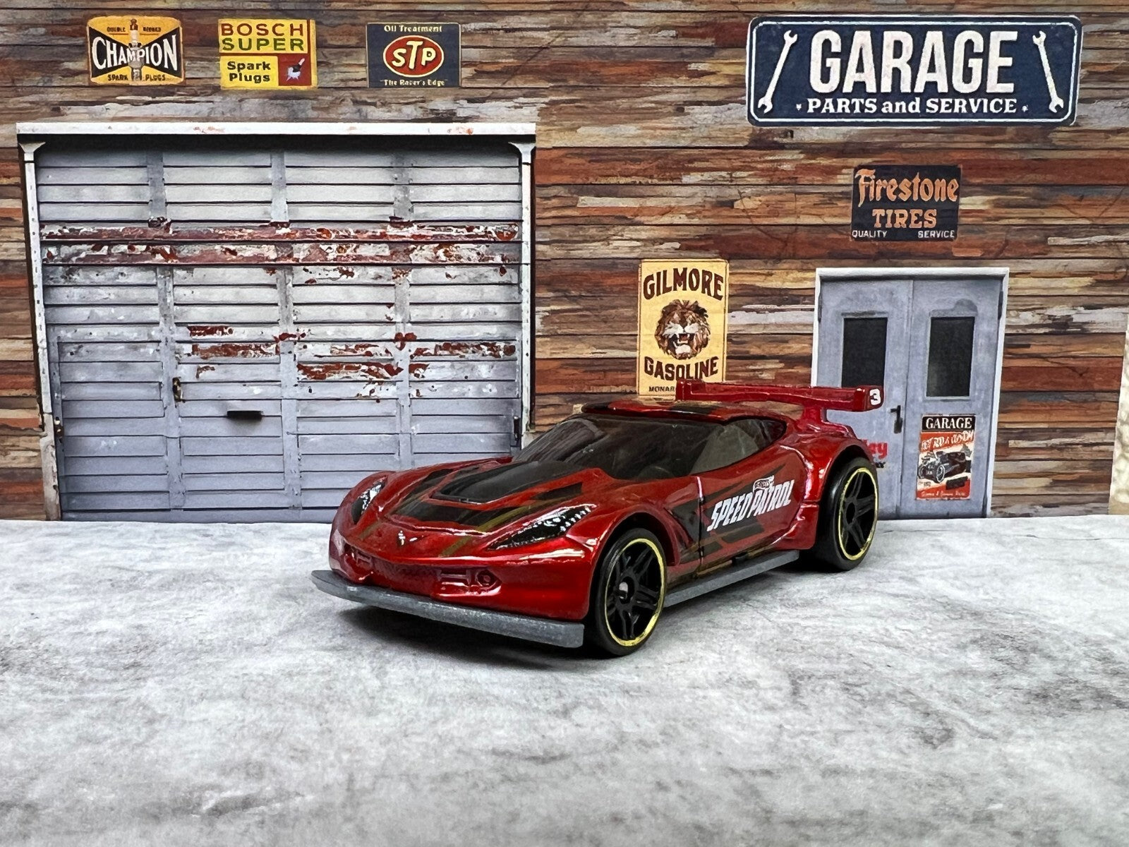 🇺🇸🇺🇸 Hot Wheels Mystery Models Corvette C7.R Red Speed Patrol C14🇺🇸🇺🇸