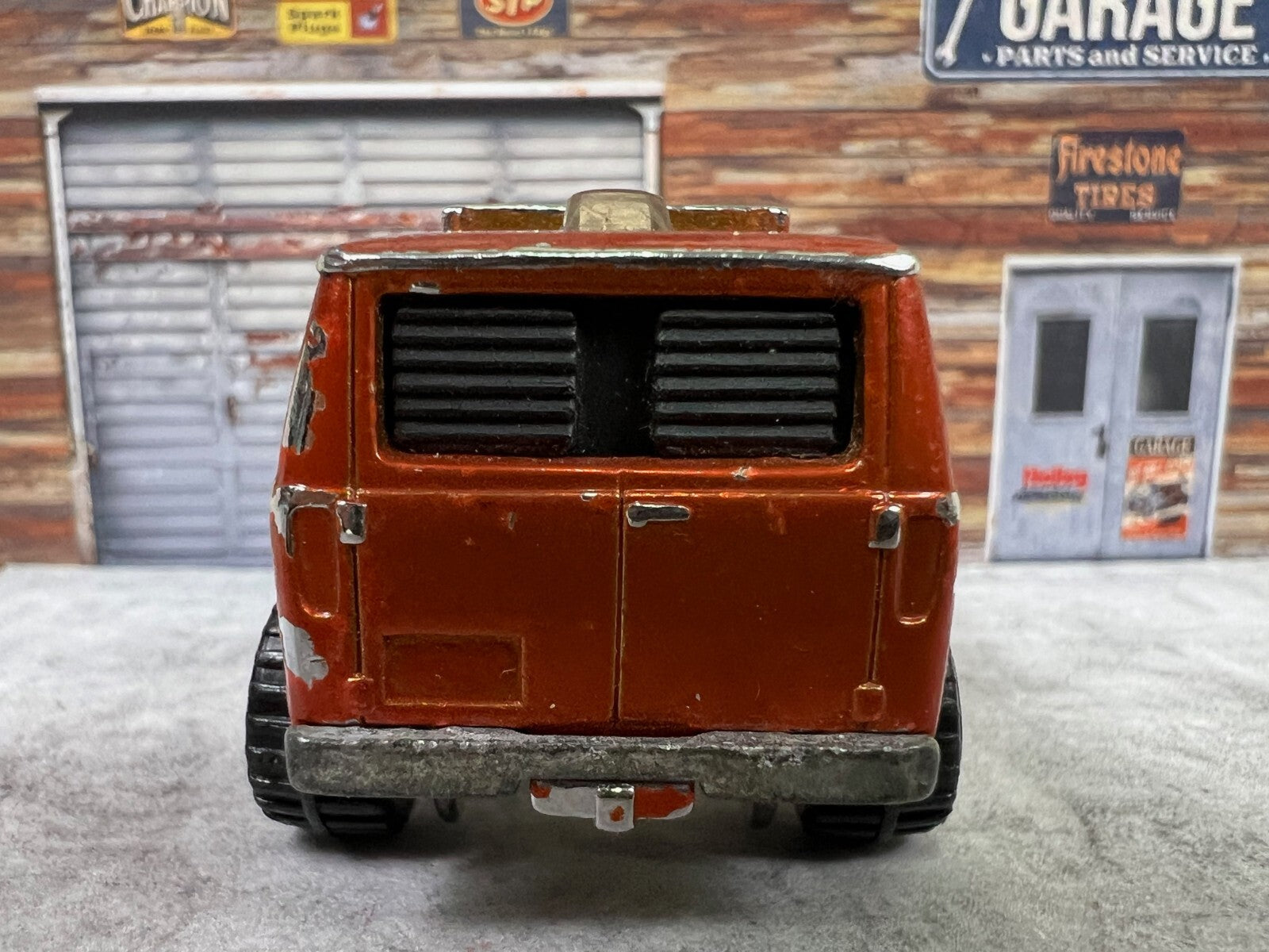 🇺🇸🇺🇸Hot Wheels Baja Breaker Van burnt Orange w/ Flames 1977 C14🇺🇸🇺🇸