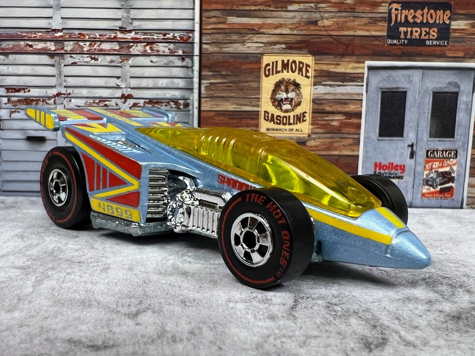 🔥🔥🔥Hot Wheels The Hot Ones Shadow Jet Chase  Silver Redline🔥🔥🔥