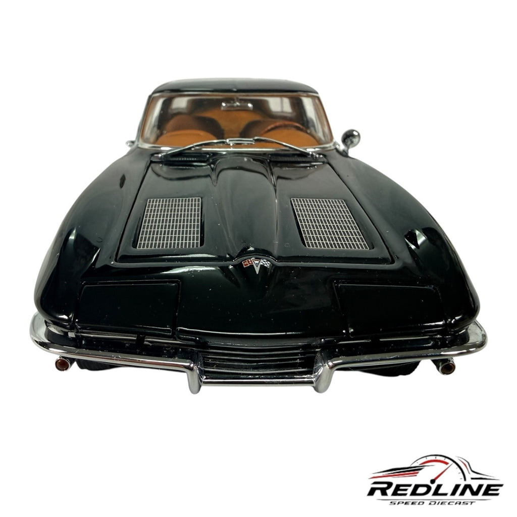 🦅🦅Danbury Mint 1963 Chevrolet Corvette Sting Ray Coupe Black 1/24 C2🦅🦅