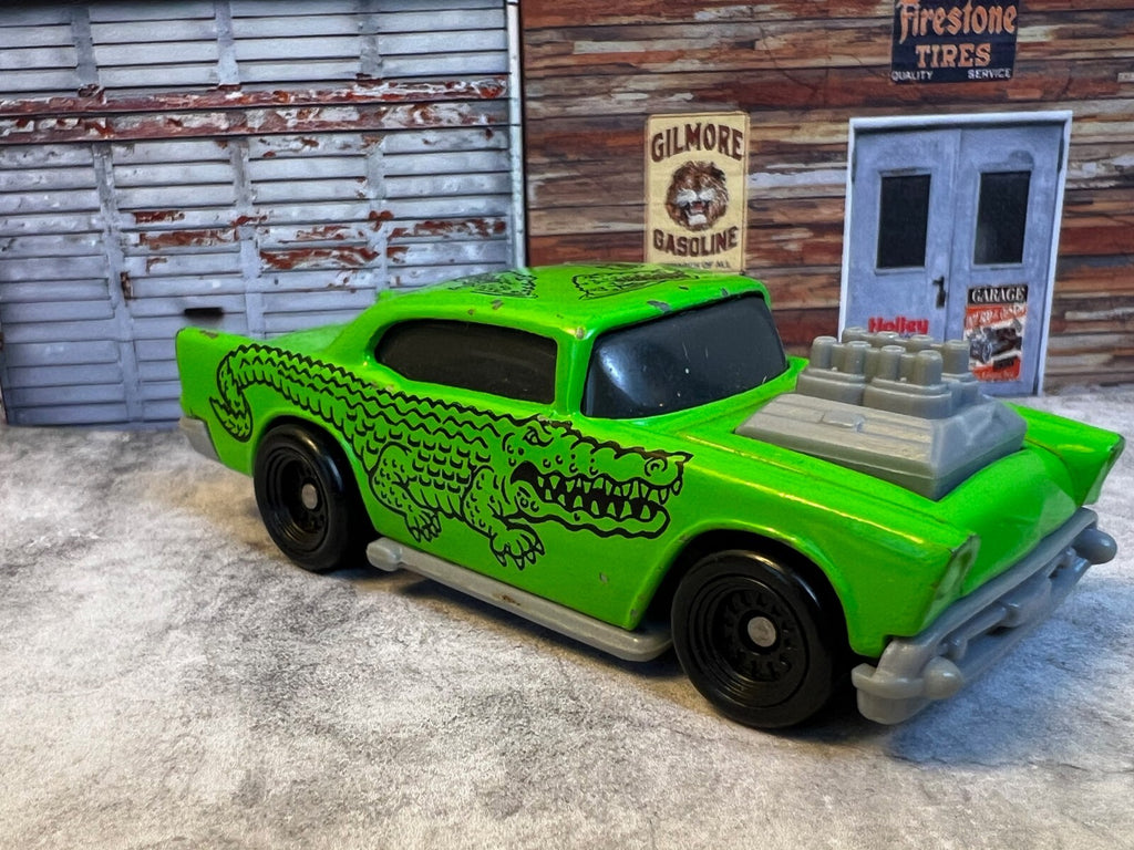 🔥🔥1993 Mattel HOT WHEELS 1957 Chevy Green Alligator Muscle Car C5🔥🔥