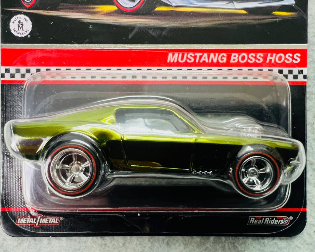 🔥🔥🔥🔥HW Hot Wheels RLC Mustang Boss Hoss Green Real Riders H14🔥🔥🔥🔥