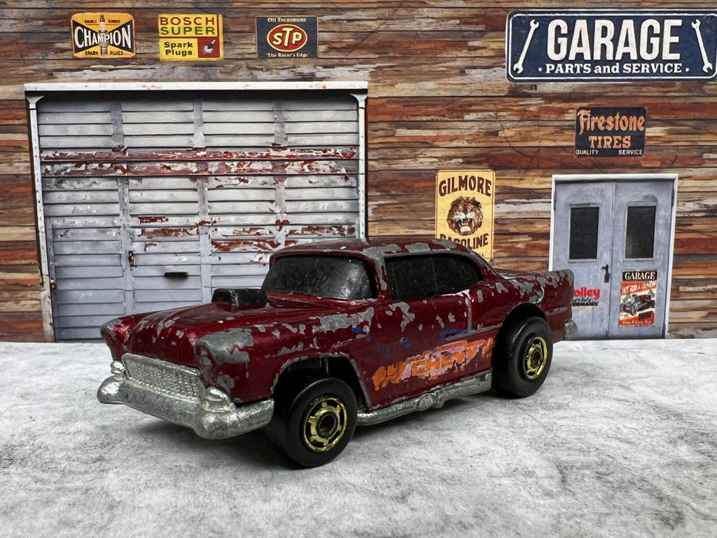🔥🔥🔥🔥 Hot Wheels Hot Ones 55 Chevy Metallic Maroon C9🔥🔥🔥🔥