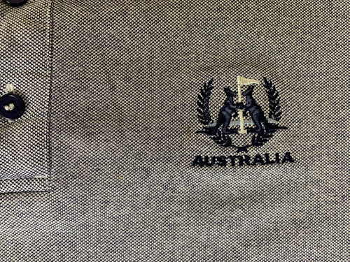 ***Sport Leisure Australia Golf Polo Mens XXL Blue/White Knit Pattern Kangaroo**