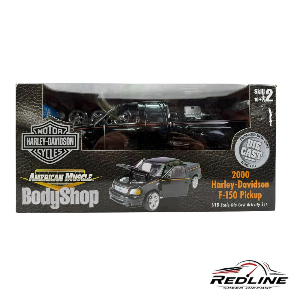 🦅🦅 ERTL American Muscle Body Shop 2000 Harley Davidson F-150 1:18 B3🦅🦅