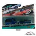 🔥Maisto 1:64 - 1987 Chevrolet 1500 With Classic Craft Trailer Blue/Black D3🔥