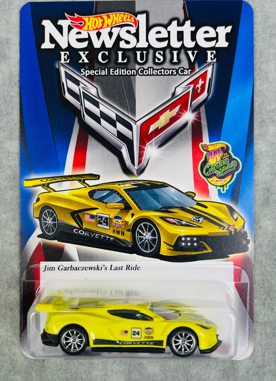 🇺🇸Hot Wheels Newsletter 24th Collector Nationals Corvette C8R 953/1000 H28🇺🇸