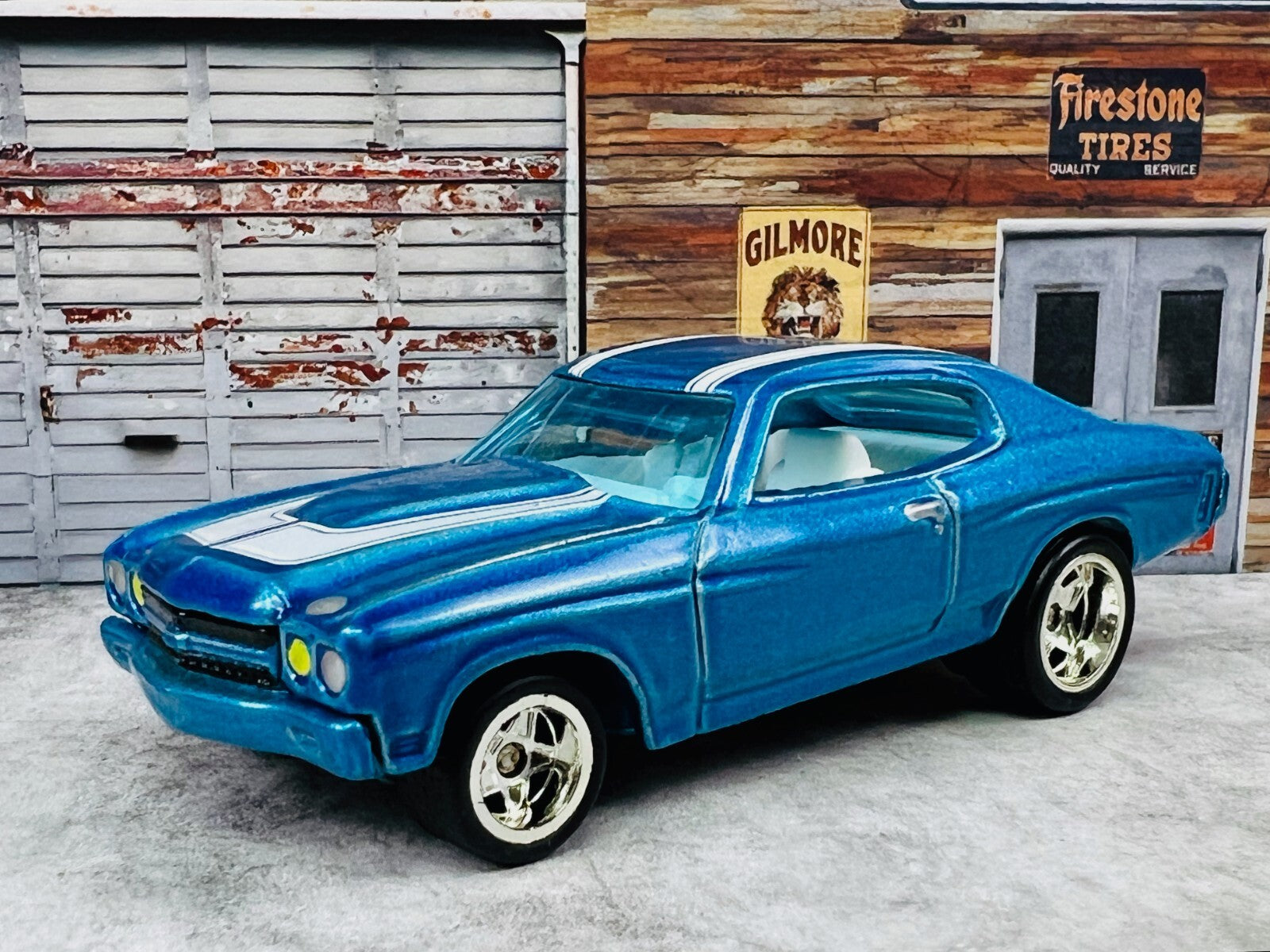 🇺🇸🇺🇸Hot Wheels Phil's Garage S '70 Chevrolet Chevelle SS Blue C23🇺🇸🇺🇸
